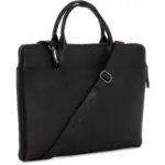 Still Nordic Leren Laptoptas 14 inch Clean Slim Brief 1 Room Zwart Achterkant