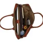 Burkely Leren Laptoptas 17 inch Fundamentals Vintage Max Big Worker Cognac Open