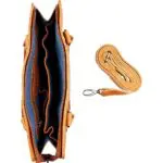 DSTRCT Dames Leren Shopper 14 inch Wax Lane Cognac Open