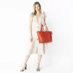 Knomo Dames Leren Laptoptas 13 inch Mayfair Mini Maddox Lava Model