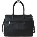 Gigi Fratelli Dames Leren Laptoptas 15 inch Romance Business ROM8006 Zwart Achterkant