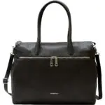 Gigi Fratelli Dames Leren Laptoptas 15 inch Romance Business ROM8006 Zwart Voorkant