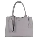 SOCHA Leren Dames Laptoptas 15.6 inch Diamond Edition Grijs Schouderband