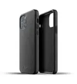 Mujjo Leren iPhone 12 & 12 Pro Hoesje Zwart