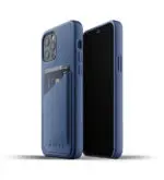 Mujjo Leren Wallet Case iPhone 12 & 12 Pro Hoesje Blauw