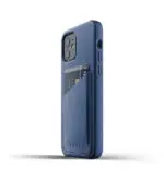 Mujjo Leren Wallet Case iPhone 12 & 12 Pro Hoesje Blauw
