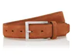Timbelt 508 Heren Suède Leren Pantalon Riem 105/3,5 Cm Cognac