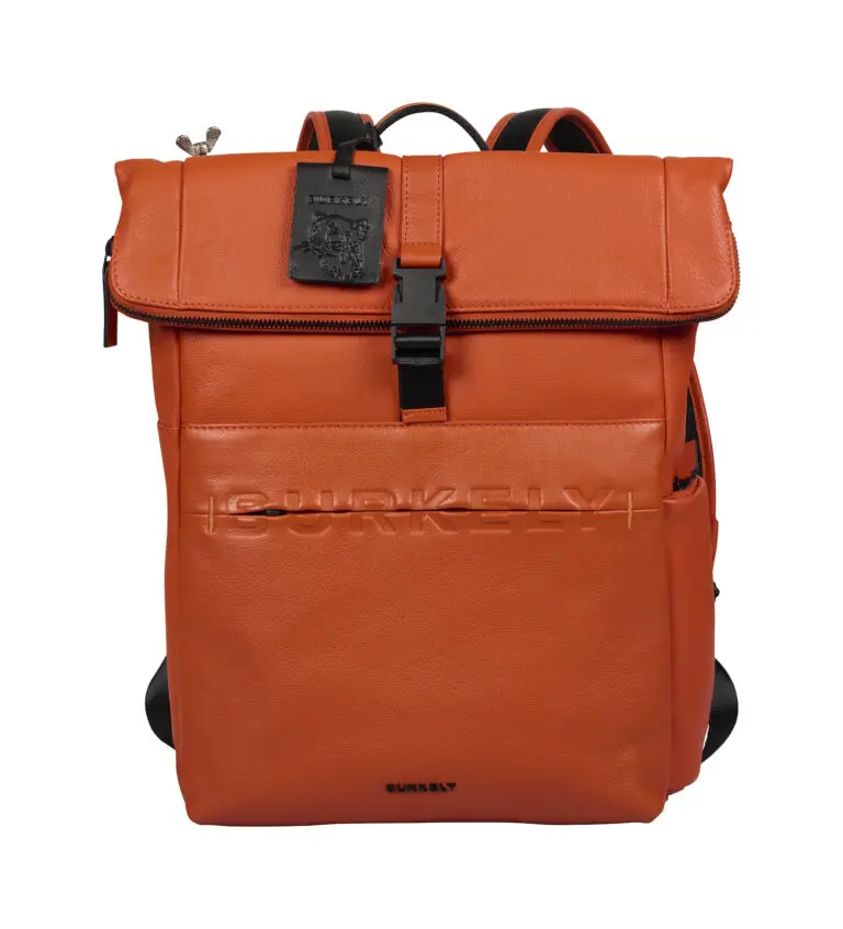 Burkely Leren Rugzak 14 inch OTM Moving Madox Oranje Voorkant