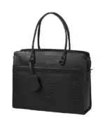 Burkely Dames Leren Laptoptas 15.6 inch Casual Carly Zwart Voorkant