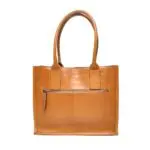 Berba Dames Leren Handtas Icons 885-115 Cognac Achterkant