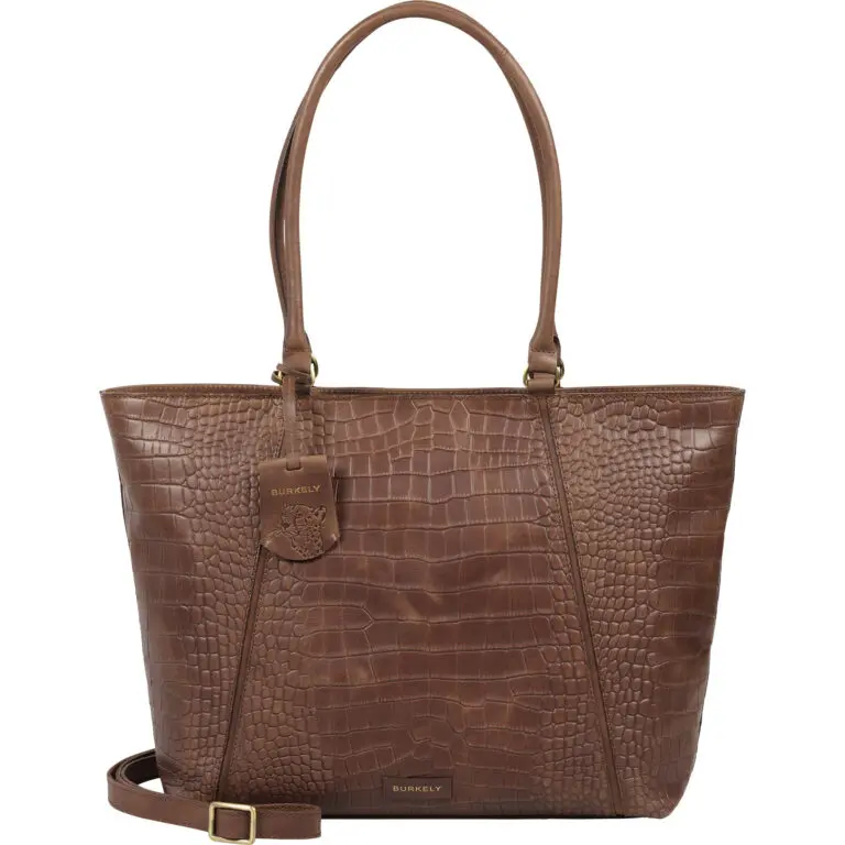 Burkely Dames Leren Laptoptas Tote 15.6 inch Cool Colbie Bruin Voorkant