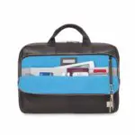 Laptoptas Knomo Newbury Leather Briefcase Brown 15 inch Voorvak