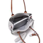 Berba Dames Leren Schoudertas Handtas Chamonix 125-312 Pebble Open