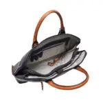 Berba Dames Leren Laptoptas 14 inch Chamonix 125-680 Navy Open